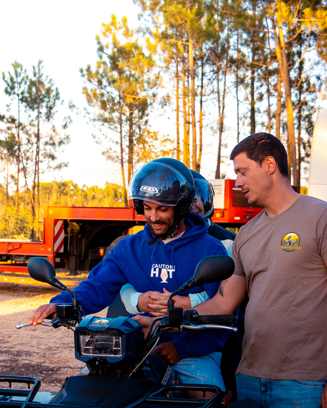 ATV rider exploring West Coast Algarve mountain trails