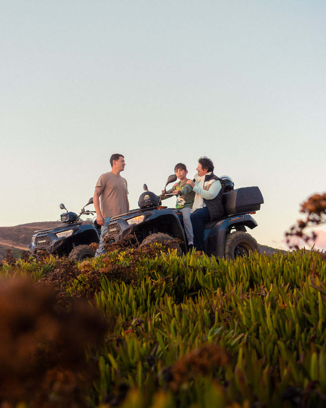 Family-friendly quad tours with multiple ATVs in Algarve